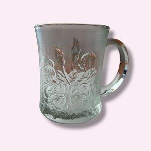 2 For $20 - Embossed Floral Glass Mug - KIG Indonesia